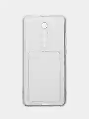 Прозрачный чехол с карманом для карт на Xiaomi Mi 9T / 9T Pro, прозрачный, силиконовый