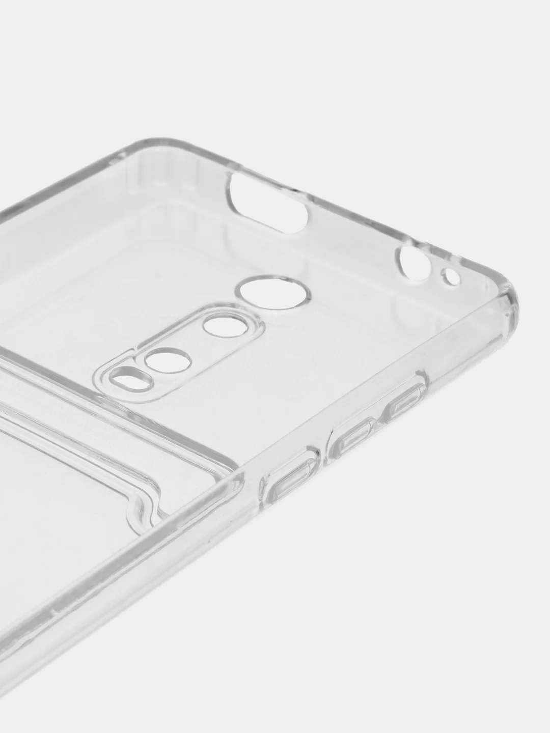 Прозрачный чехол с карманом для карт на Xiaomi Mi 9T / 9T Pro, прозрачный, силиконовый