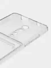 Прозрачный чехол с карманом для карт на Xiaomi Mi 9T / 9T Pro, прозрачный, силиконовый