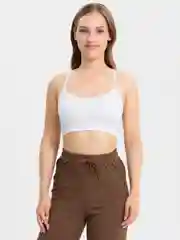 Белый топ с чашечками