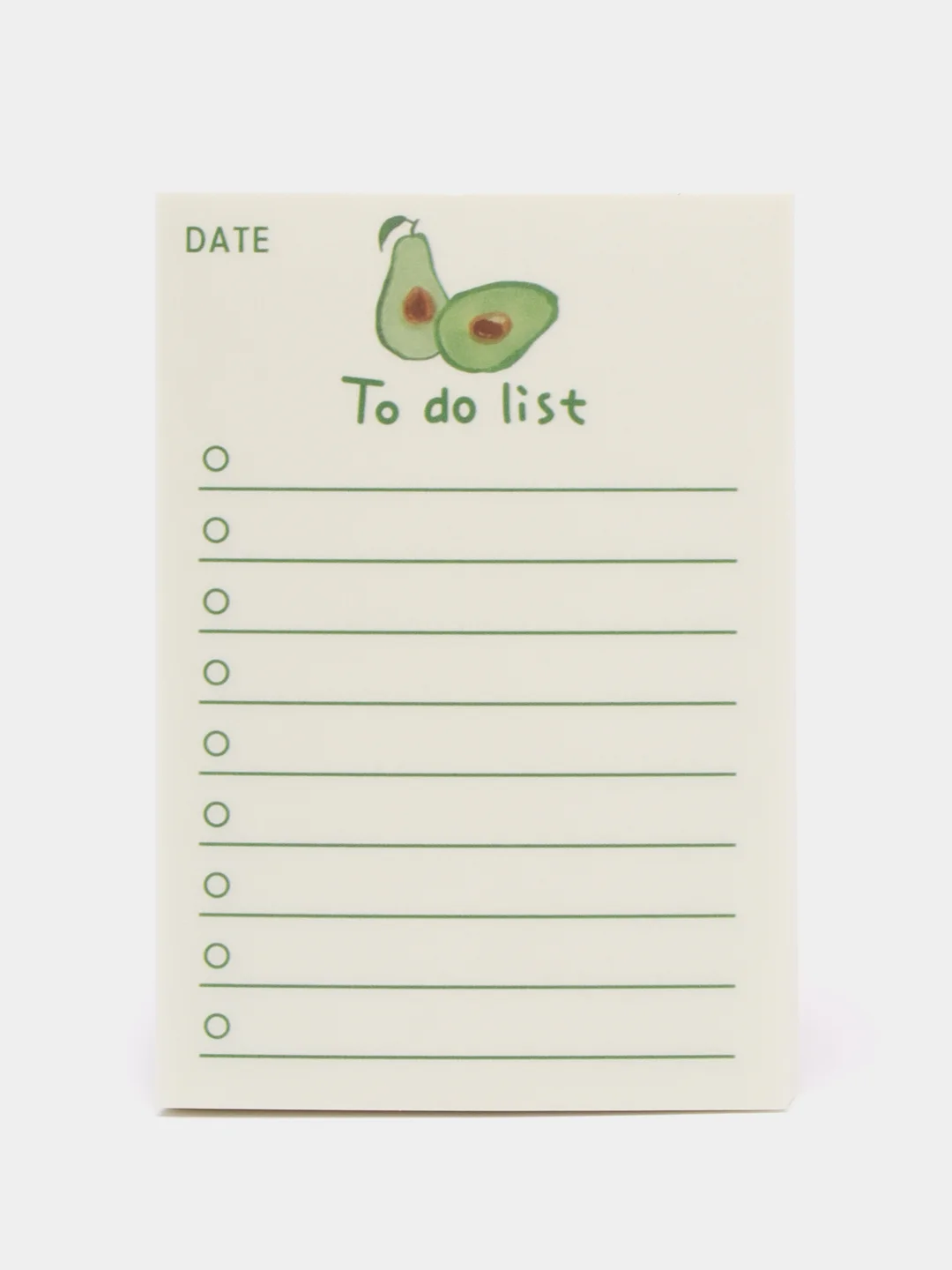 Зеленый мини блокнот с отрывными листами to do list, планер