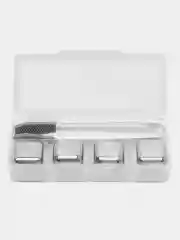 Серебряный охлаждающие камни для напитков Xiaomi Circle Joy Stainless Steel Ice Cubes CJ-BK03 4 шт