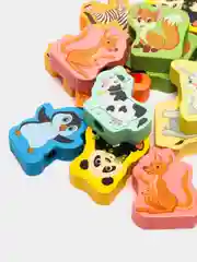 Белый шнуровка для детей, бусины в форме фруктов и животных