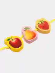 Черный шнуровка для детей, бусины в форме фруктов и животных
