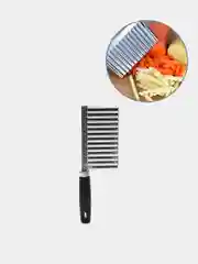 Нож кухонный, рифленый, фигурный для нарезки картофеля фри, слайсер
