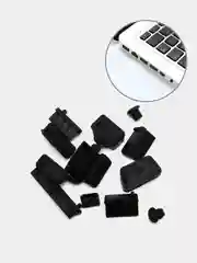 Черный набор пылезащитных заглушек для USB-разъемов