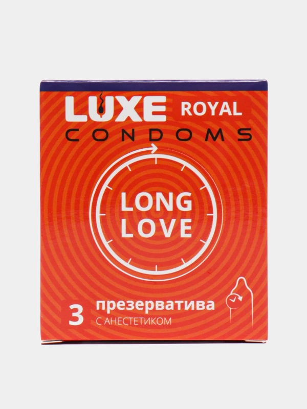 Презервативы Luxe Royal Long Love продлевающие, 3 штуки