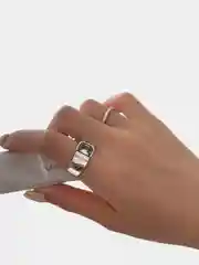 Кольцо перстень Good Luck с кристаллом, безразмерное/ открытое кольцо (унисекс)