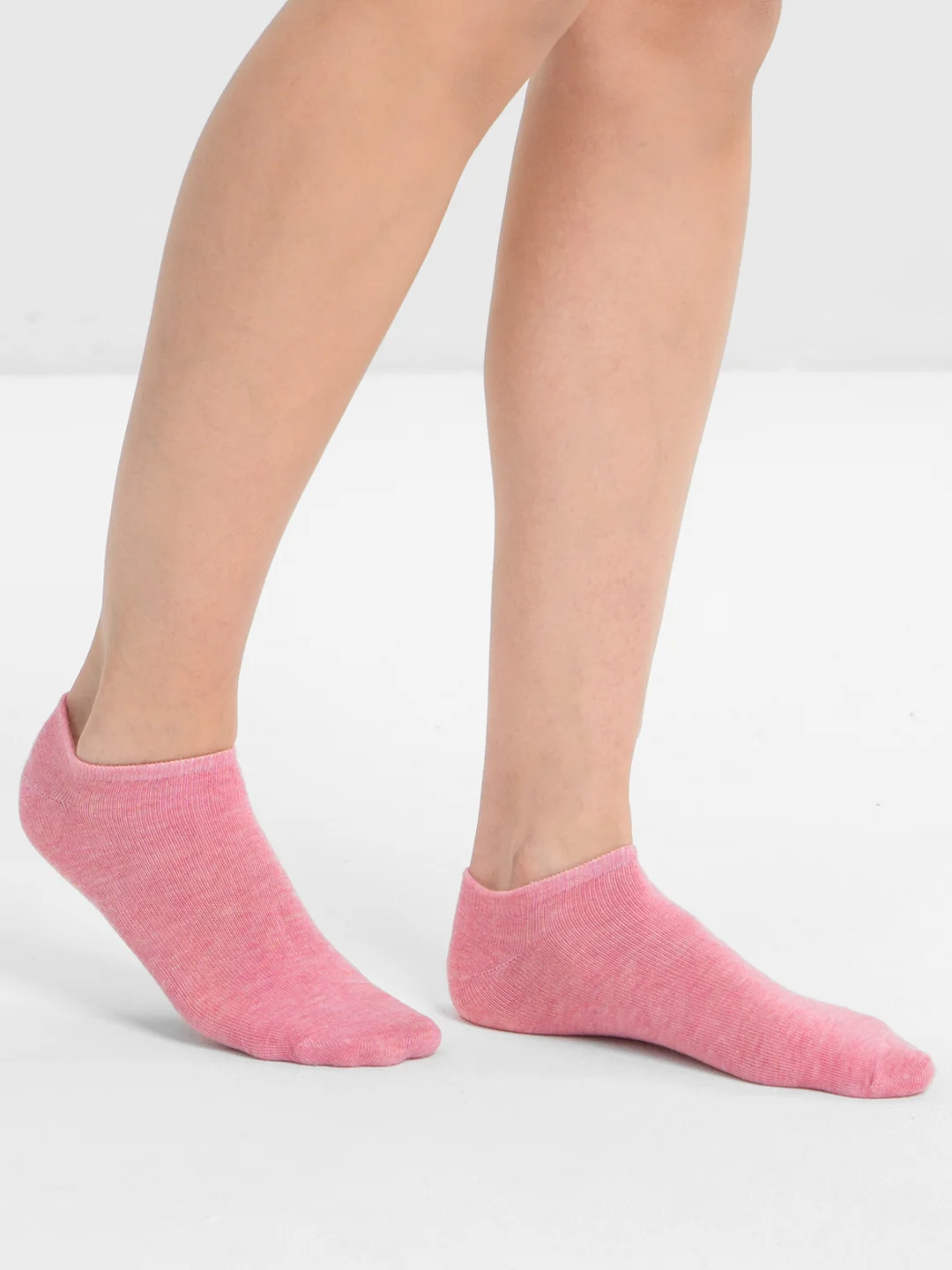 Коралловый меланж однотонные хлопковые носки, подследники , 36-40, хлопок 100%