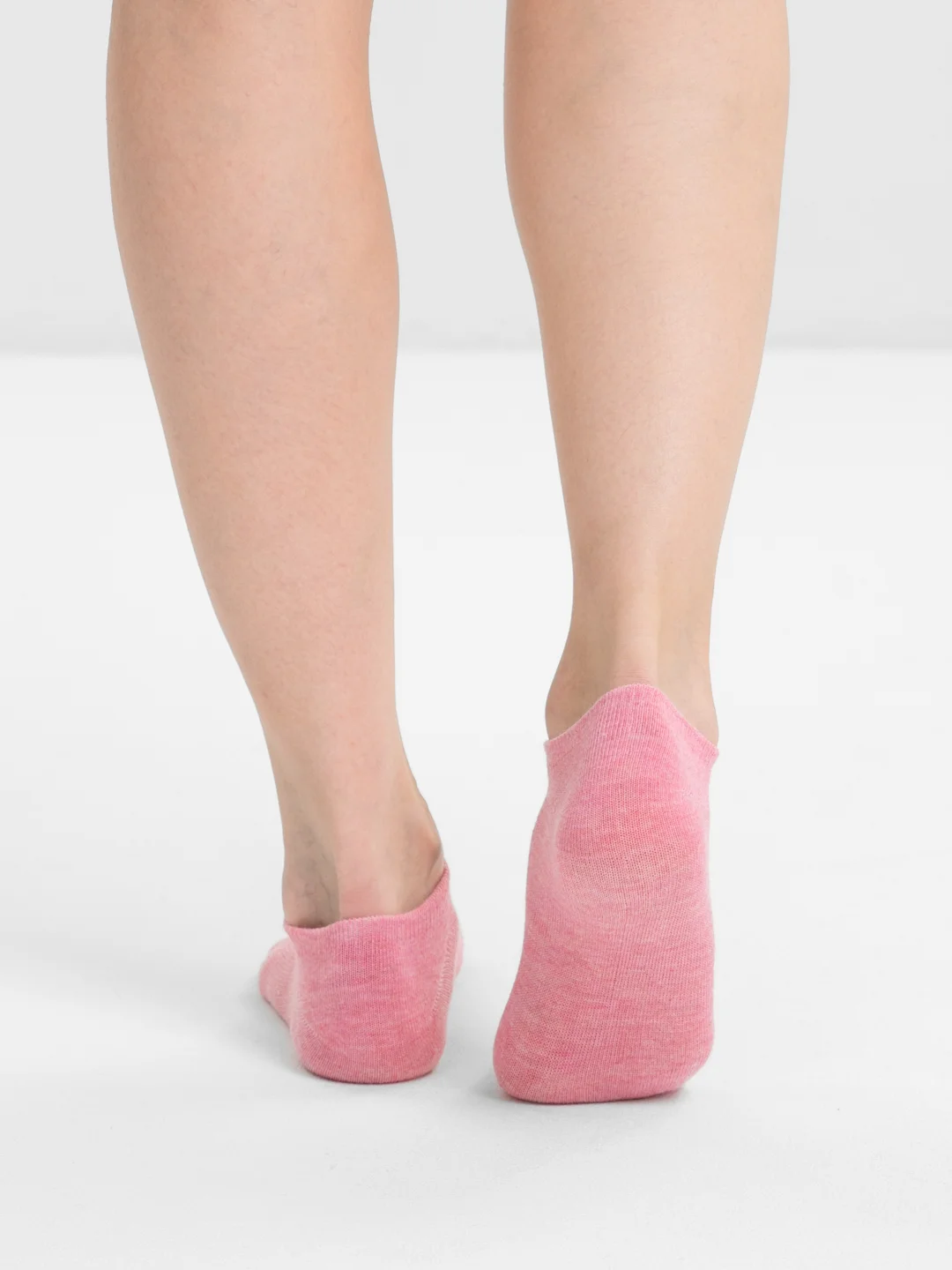 Коралловый меланж однотонные хлопковые носки, подследники , 36-40, хлопок 100%