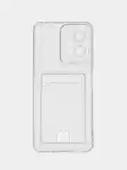Прозрачный чехол для Xiaomi Poco X5 / Сяоми Поко Х5 прозрачный, с карманом для карты