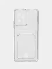Прозрачный чехол для Xiaomi Poco X5 / Сяоми Поко Х5 прозрачный, с карманом для карты