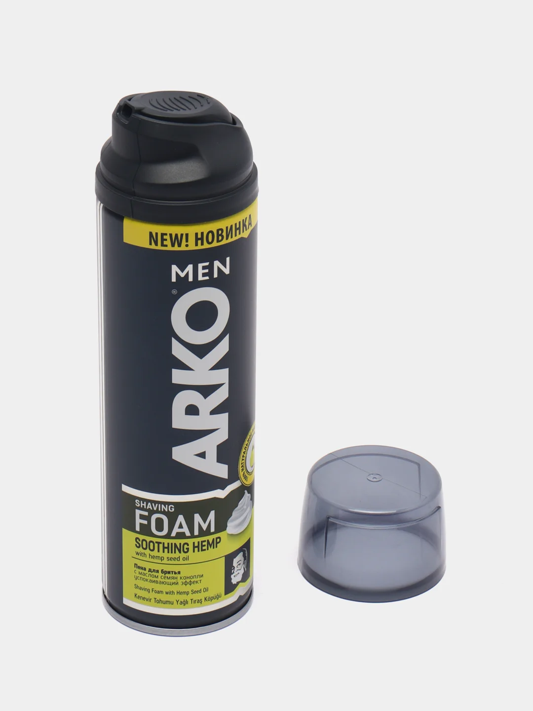 Arko Men Пена для бритья Hemp с маслом семян конопли с успокаивающим эффектом, 200мл