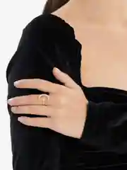 Золотой кольцо "Луна со звездой"