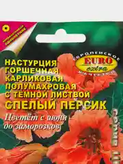 Настурция Спелый персик, горшечная, карликовая, семена, цветы