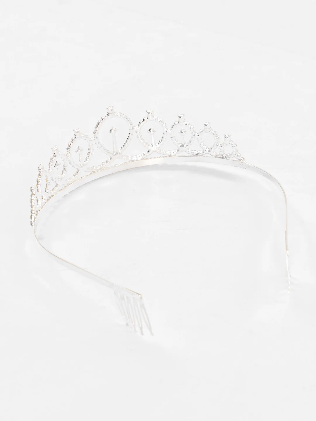 Серебряный диадема со стразами, 4 цвета