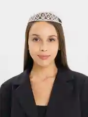 Серебряный диадема со стразами, 4 цвета