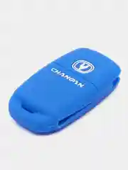 Синий чехол для выкидного ключа Changan Alsvin, CS75FL, CS55, CS35, Eado, силиконовый