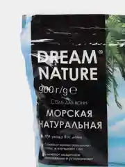 Соль для ванн Dream Nature "Морская натуральная", пакет, 900 г