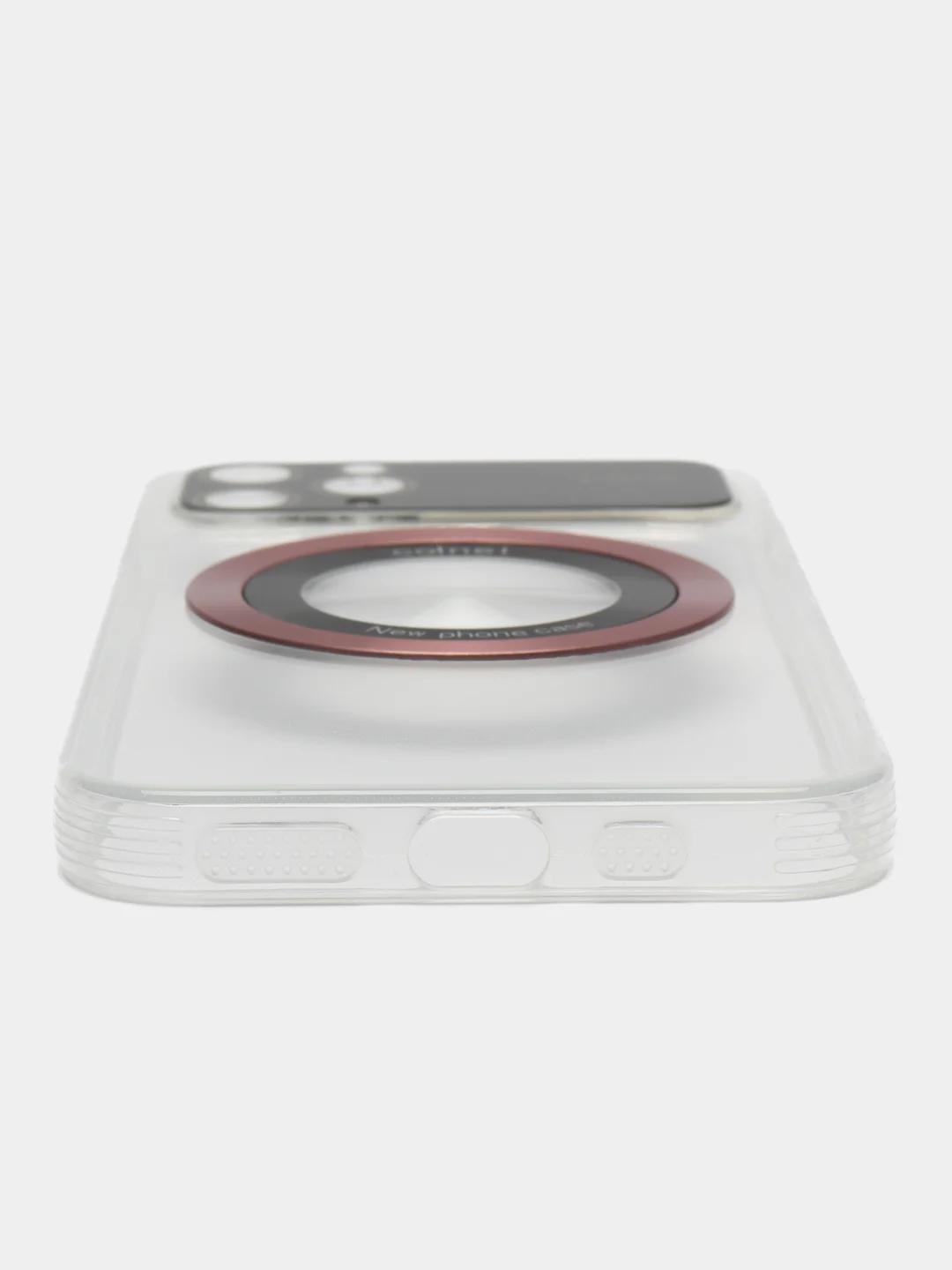 Розовый чехол Magsafe iPhone 14 13 12 11 Pro Max Mini Plus + магсейф айфон прозрачный