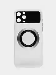Серый металлик чехол Magsafe iPhone 14 13 12 11 Pro Max Mini Plus + магсейф айфон прозрачный