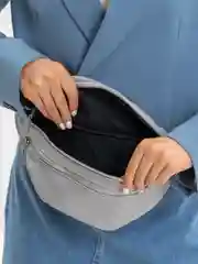 Серый сумка поясная