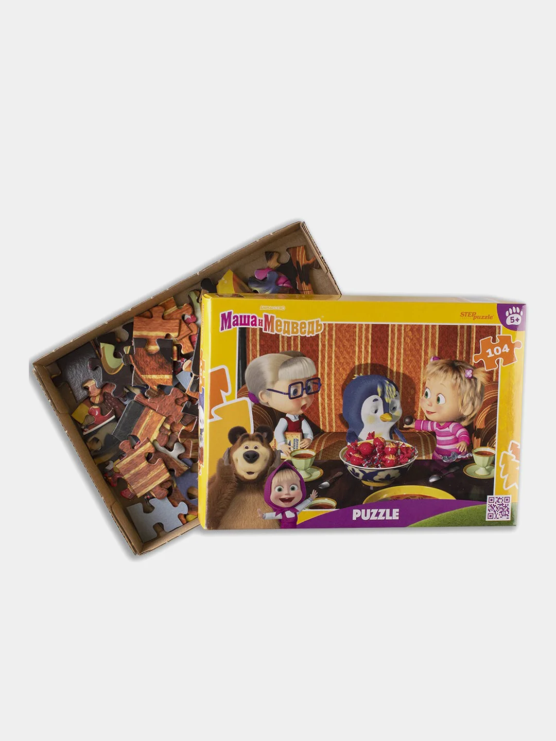 Мозаика "puzzle" 104 "Маша и Медведь (нов.)" (Анимаккорд)