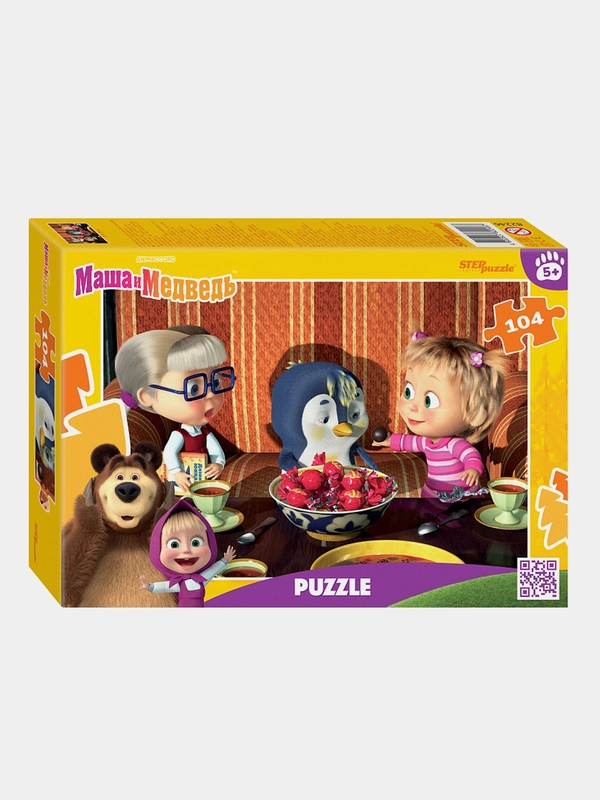 Мозаика "puzzle" 104 "Маша и Медведь (нов.)" (Анимаккорд)