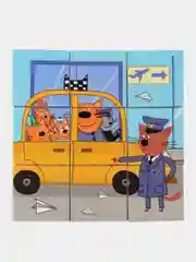 9 кубиков "Три кота. Транспорт" (АО "СТС")