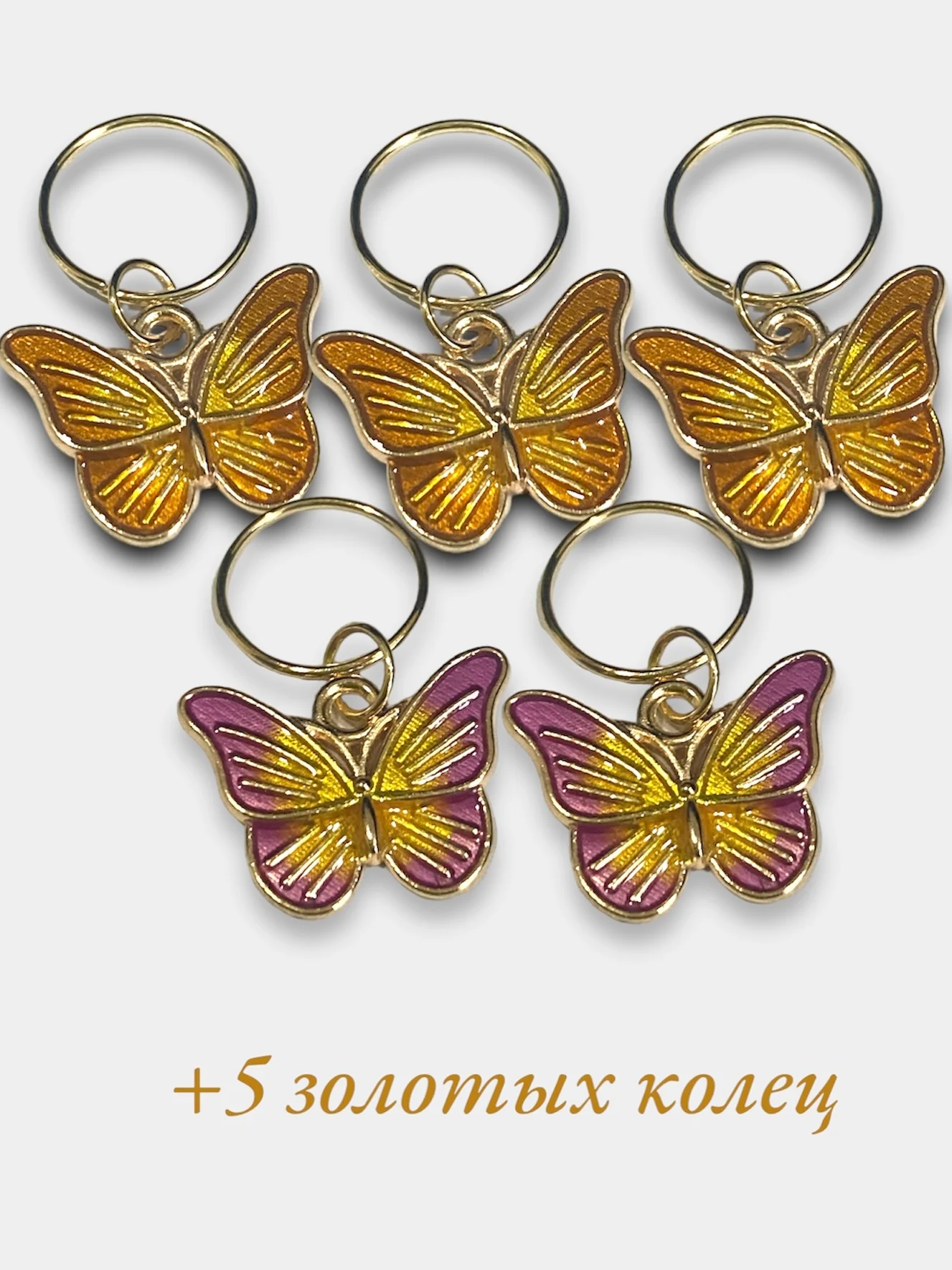Тёмно-серый кольца для косичек, 5-20 штук