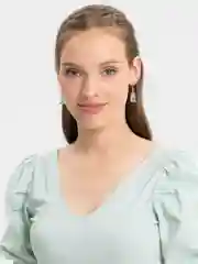 Салатовый серьги мишки