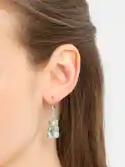 Салатовый серьги мишки
