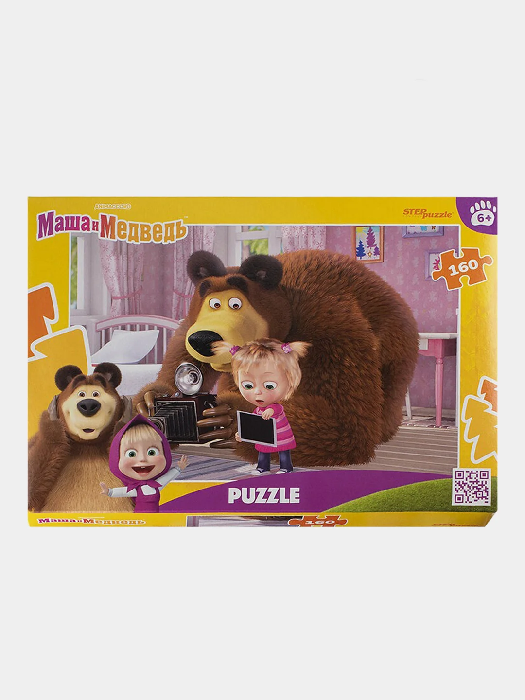 Мозаика "puzzle" 160 "Маша и Медведь (нов.)" (Анимаккорд)