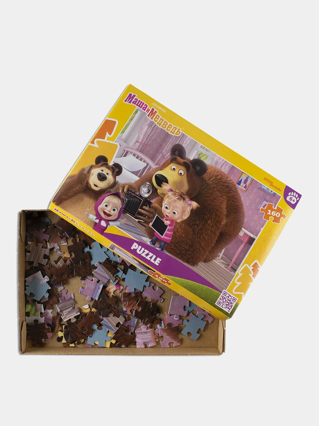 Мозаика "puzzle" 160 "Маша и Медведь (нов.)" (Анимаккорд)