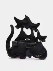 Зеленый брошь Кошки