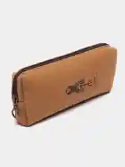 Бежевый меланж пенал школьный