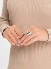 Серебряный набор колец