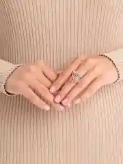 Серебряный кольцо с цепочкой "Good Luck"