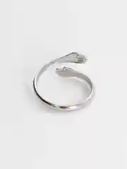 Серебряный безразмерное открытое кольцо женское "Hands", кольцо объятия, регулируемый размер