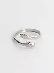 Серебряный безразмерное открытое кольцо женское "Hands", кольцо объятия, регулируемый размер
