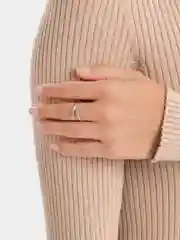 Серебряный безразмерное открытое кольцо женское "Hands", кольцо объятия, регулируемый размер