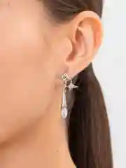 Серебряный серьги женские, сережки "Звездочки"