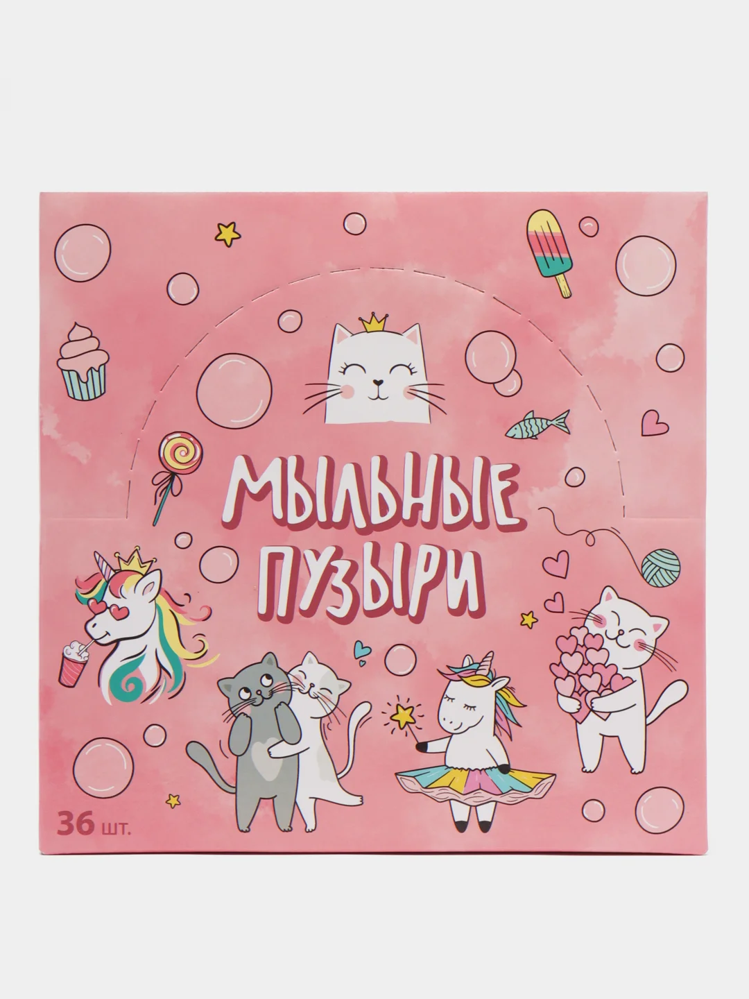 Мыльные пузыри, 60 мл, 1/3/5/36шт, Единорожки и Котики, Ми-ми-мишки, Турбозавры, Геройчики