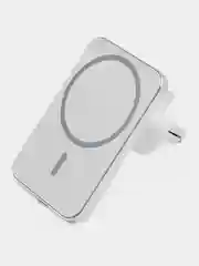 Белый magsafe (магнитный) держатель для iPhone в машину, беспроводная зарядка 15W