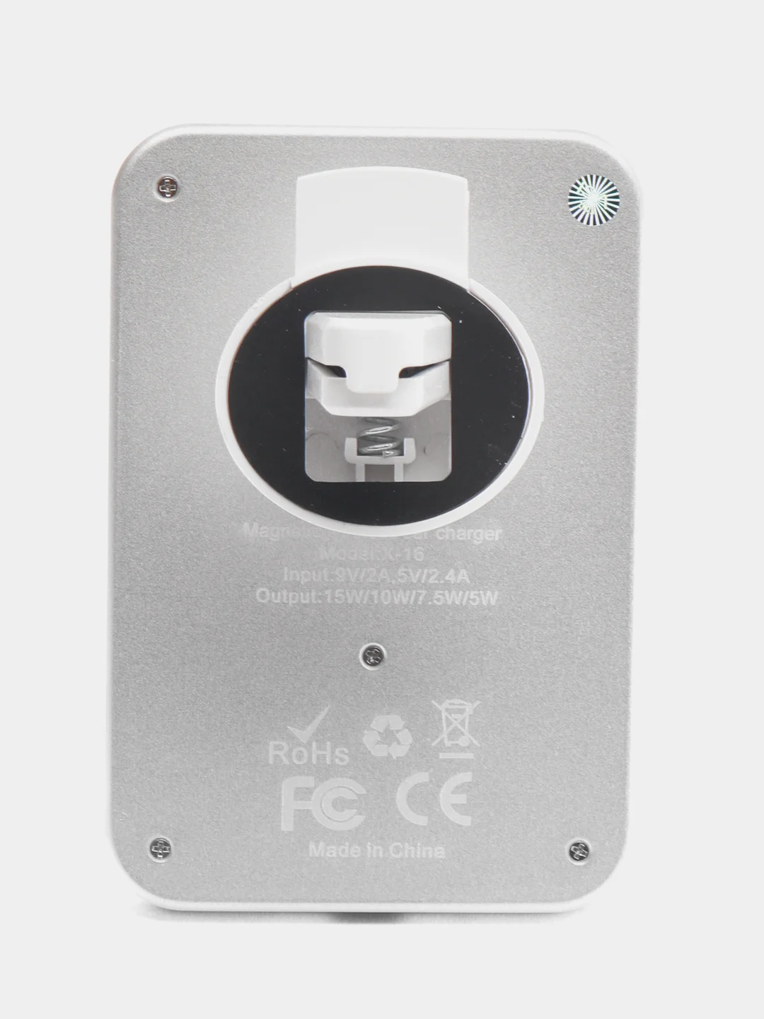 Белый magsafe (магнитный) держатель для iPhone в машину, беспроводная зарядка 15W