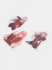 Белый наклейки , стикеры, Стикерпак 02 аниме Милый во Франксе, 60 шт  "Darling in the Franxx"