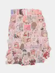 Белый наклейки , стикеры, Стикерпак 02 аниме Милый во Франксе, 60 шт  "Darling in the Franxx"