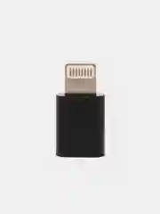 Черный переходник для iPhone, Микро USB на Lighting для устройсв Apple iPhone iPad AirPods