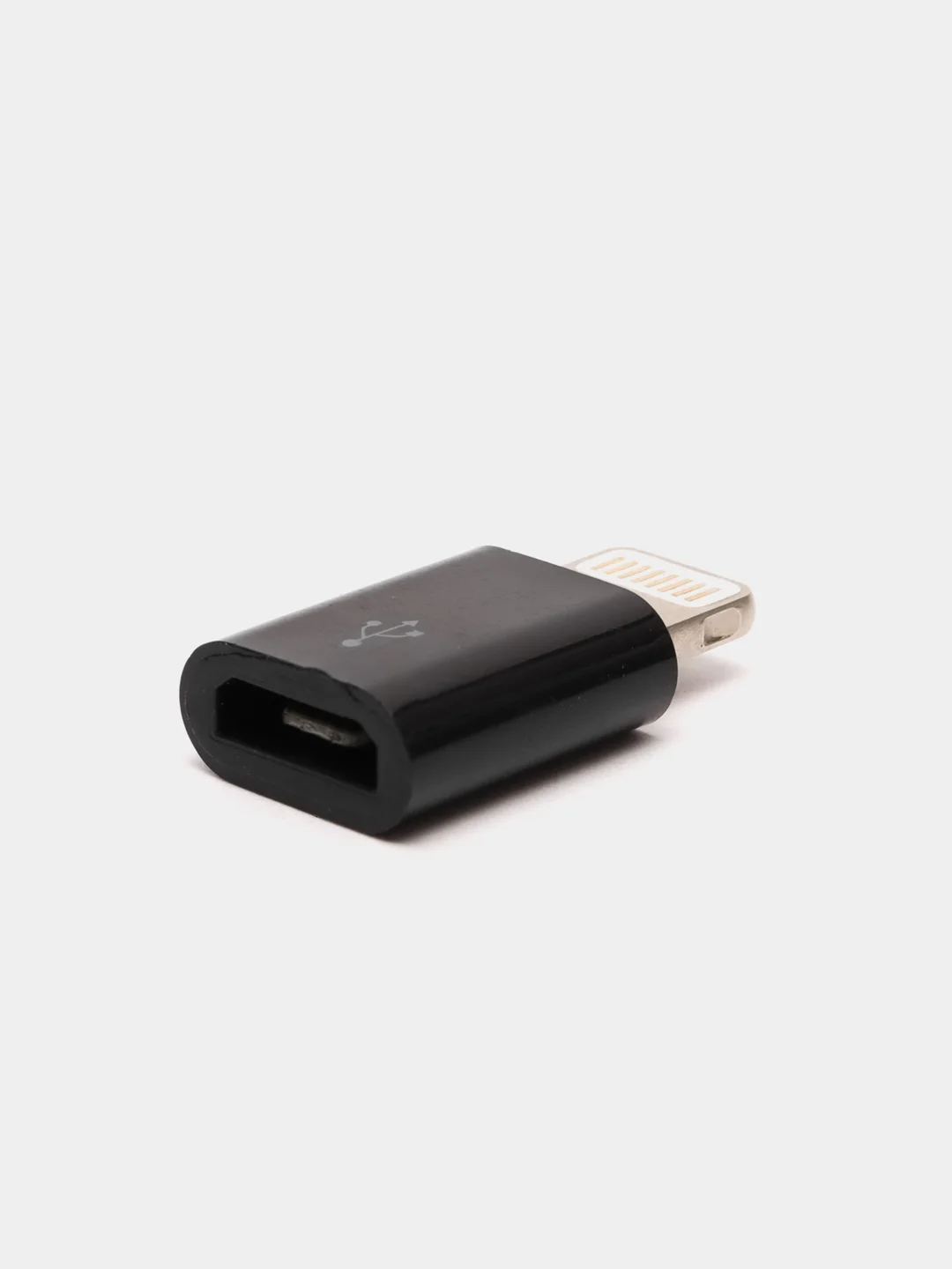 Черный переходник для iPhone, Микро USB на Lighting для устройсв Apple iPhone iPad AirPods
