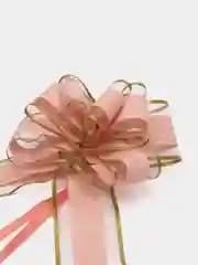 Пудровый бант-бабочка, 14 см